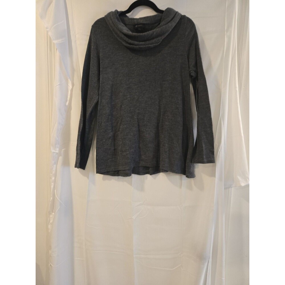 AB Studio Charcoal Gray Cowl Neck Knit Tunic Top - Size XL